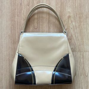 Prada Beige and Black Shoulder Bag
